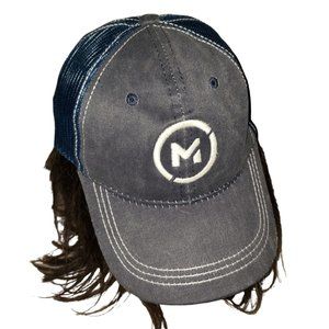 Vntg Mid-Continent Steel & Wire Hat Strapback Embroderied Mesh Back Grandpacore